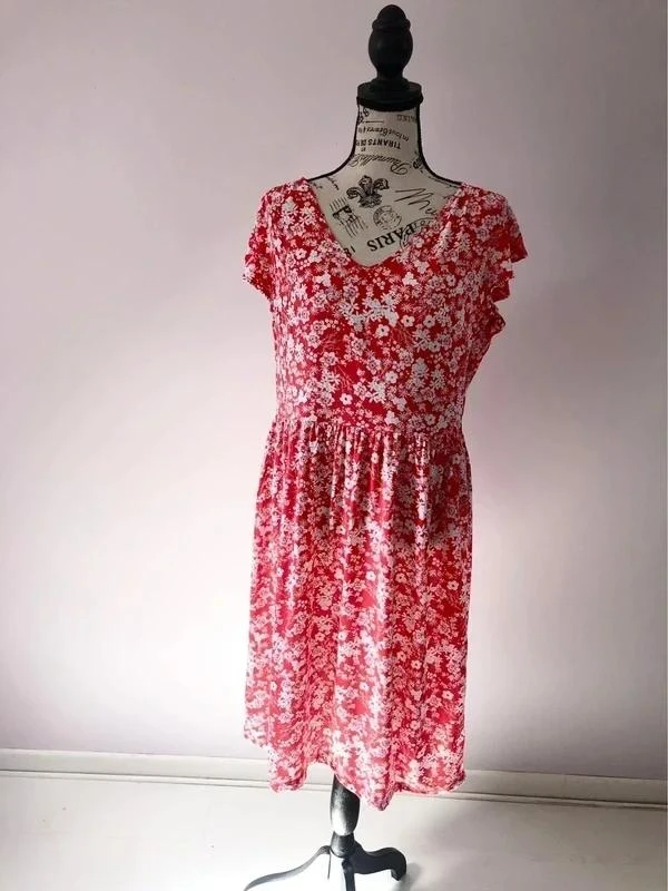 🌺 Red floral dress – In Extenso – Size 40 – Very good condition – photo 5